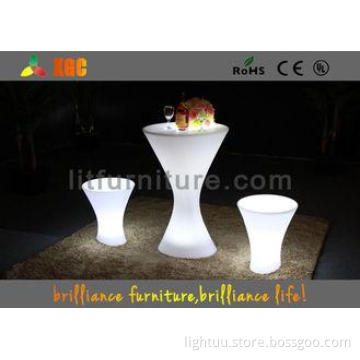 IP56 RGB Outdoor PE illuminated led furniture With Recharge